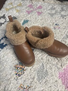 UGG Brown-Shearling Ankle Boots